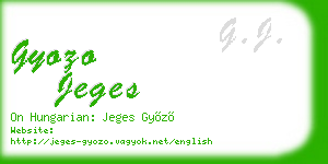gyozo jeges business card