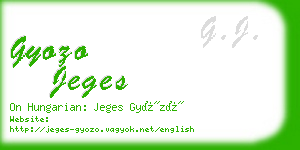 gyozo jeges business card